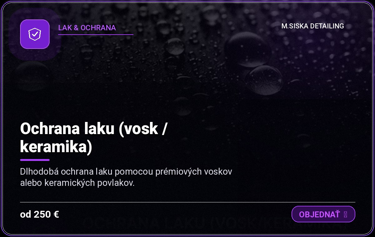Ochrana laku vosk keramika