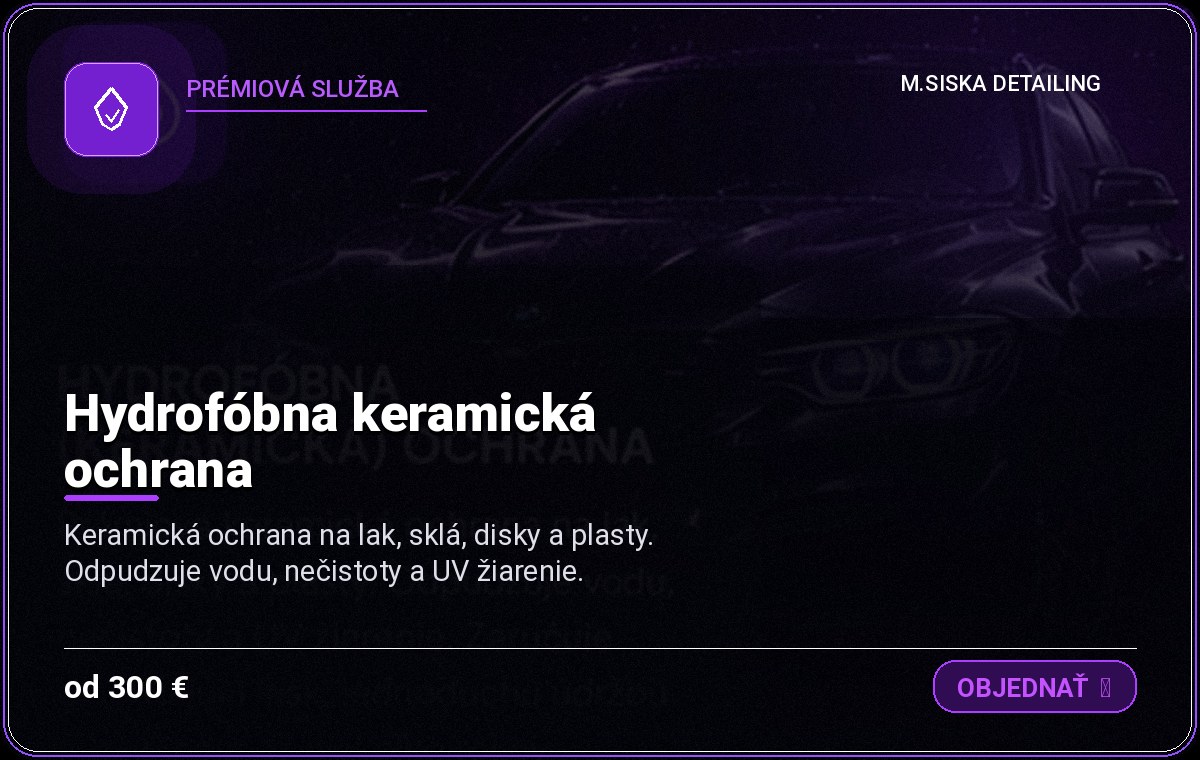 Hydrofóbna keramická ochrana