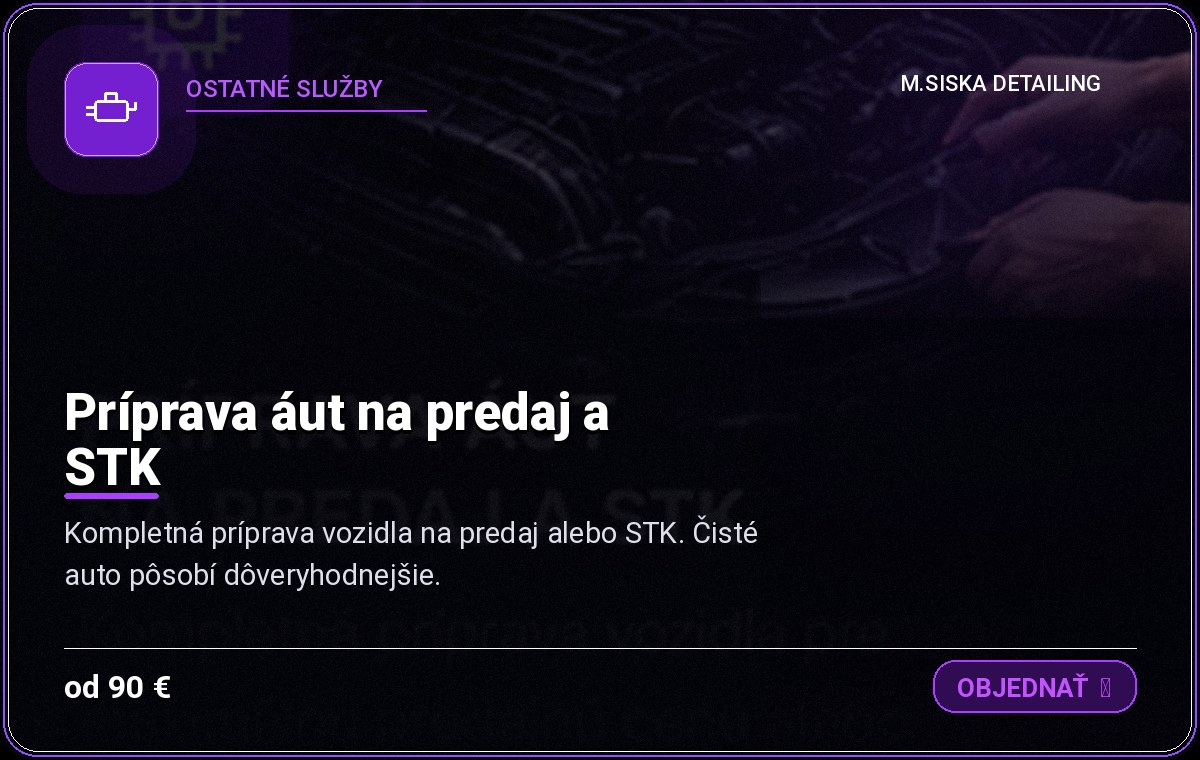 Príprava áut na predaj a STK